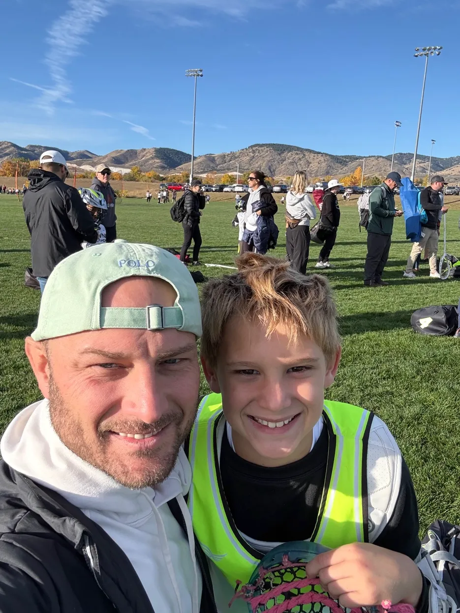 Dad and me at lacrosse